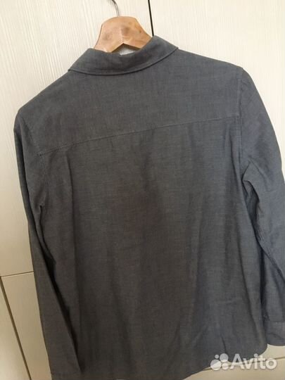 Рубашка серая для мальчика H&M рост 164 см