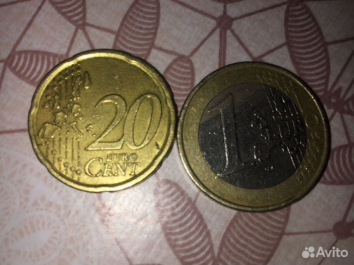 1 евро) 20 центов)