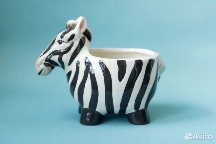 Зебра Керамическое кашпо Сафари горшок для цветов