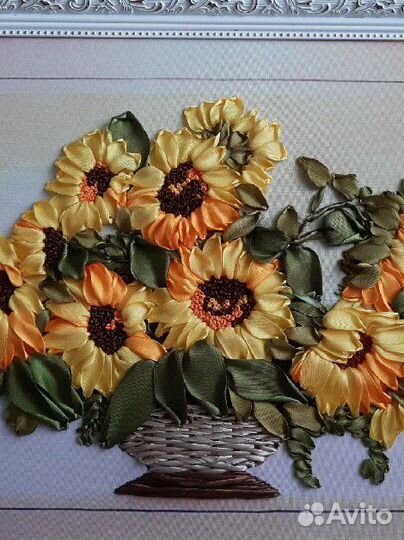 Картины из атласных лент