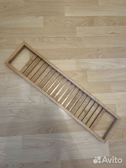 Полка для ванны накладная, бамбук