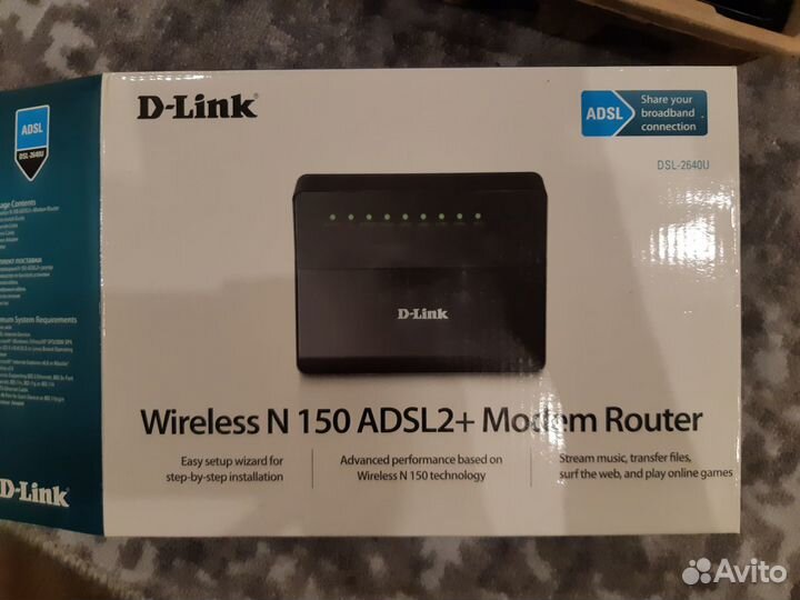 Wi fi роутер D-link n150 adsl2+ modern router