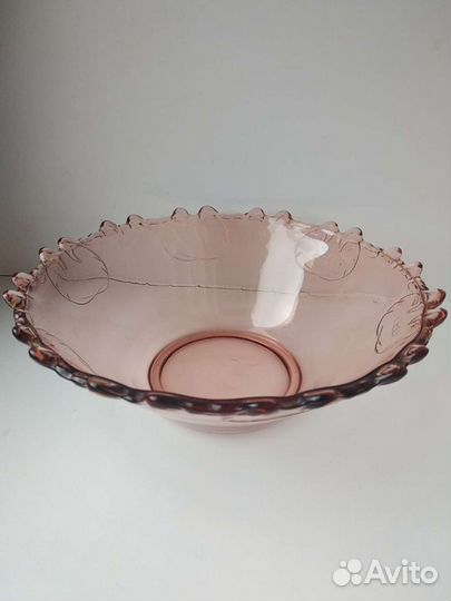 Ваза салатник СССР стекло карамельное