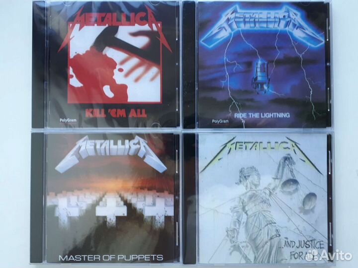 CD диски Metallica, Megadeth, Anthrax, Slayer