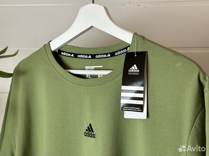 Футболка мужская Adidas Sportsgear 46-54 зеленая