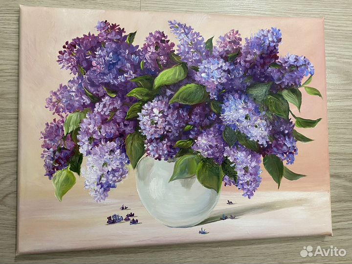 Картина маслом. Сирень