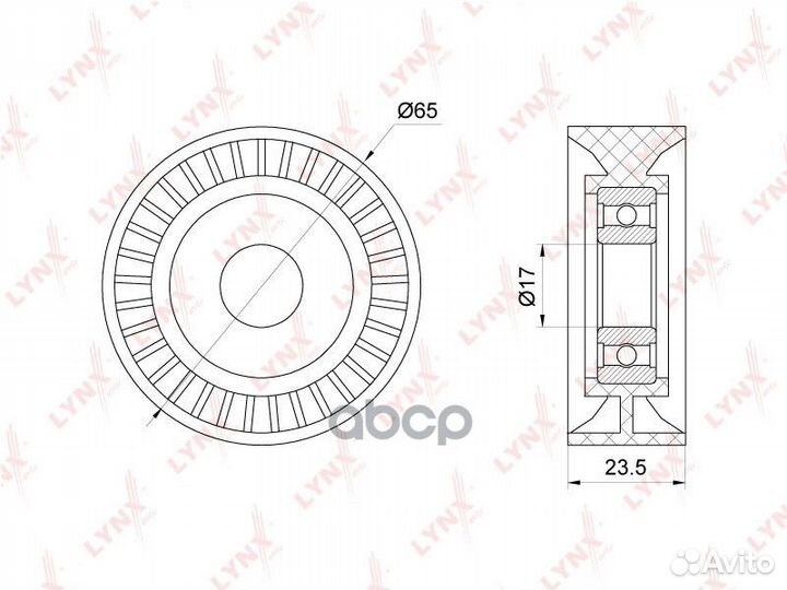 Ролик поликлинового ремня направляющий PB-5265