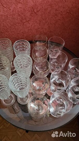 Стаканы для виски, лафитники, стаканы, фужеры