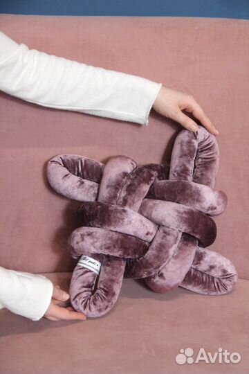 Подушка узелковая декор для дома