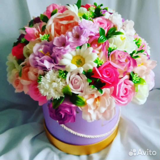 Букет из мыльных цветов