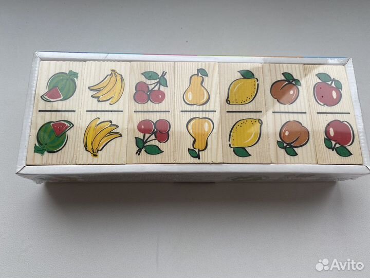 Деревянное домино Фрукты-ягоды
