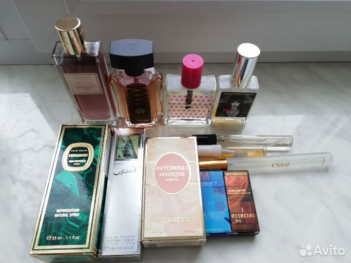 Парфюмерия, духи (полные флаконы и остаток)