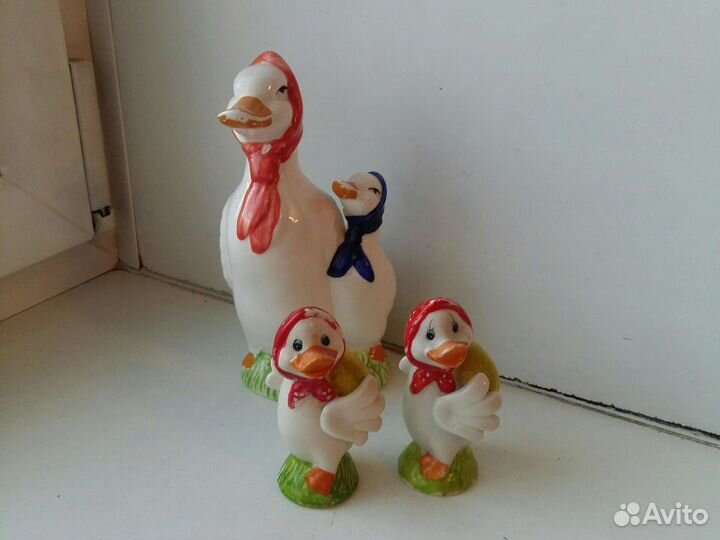 Утята / Фарфор / Салфетница + набор для специй