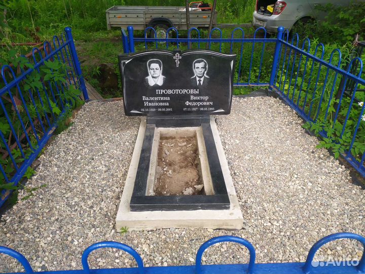 Благоустройство захоронений. Установка памятников