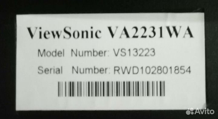 Монитор viewsonic va2231wa (запчасти)