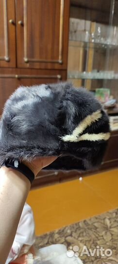 Берет женский норковый темно серый