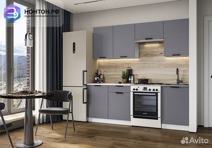 Кухня Норд 2.1 м смок софт