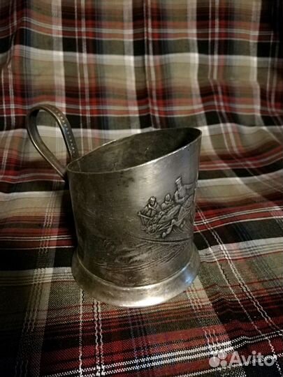 Подстаканник Тройка кокошник мнц мельхиор