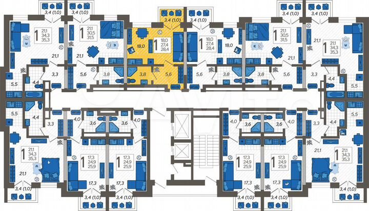 Квартира-студия, 28,4 м², 10/12 эт.