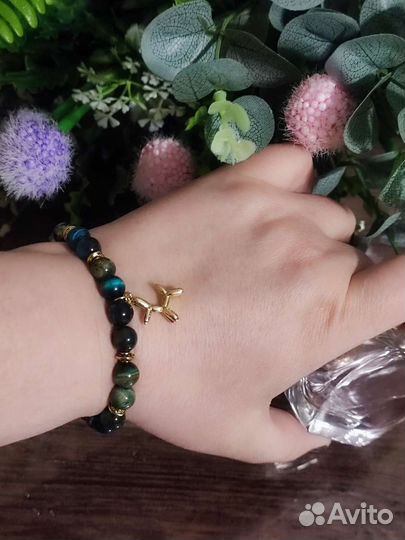 Браслеты гематит, тигровый глаз, авантюрин