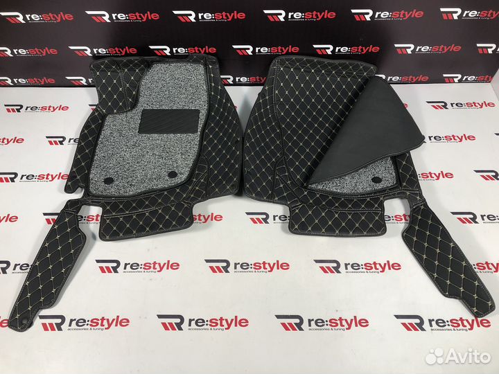 Ковры салона 3D Toyota Rav4 12-19г Левый руль 002