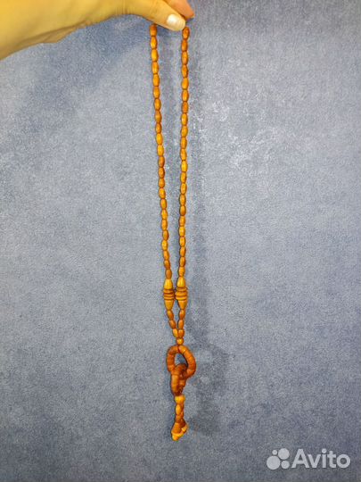 Бусы и Кольцо из дерева р 18