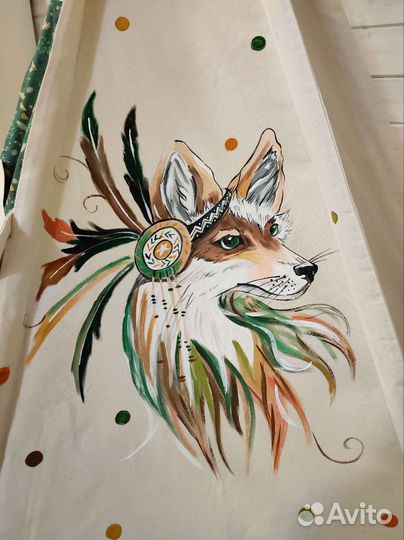 Вигвам с птичкой