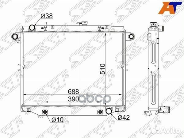 Радиатор Toyota Land Cruiser (J100) 98-07 / Land