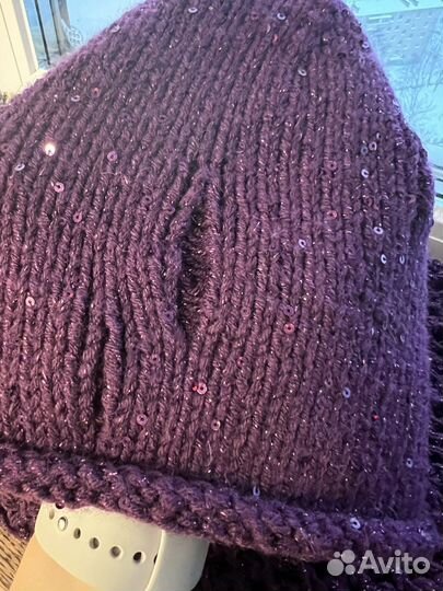 Комплект шапка и шарф ручная работа