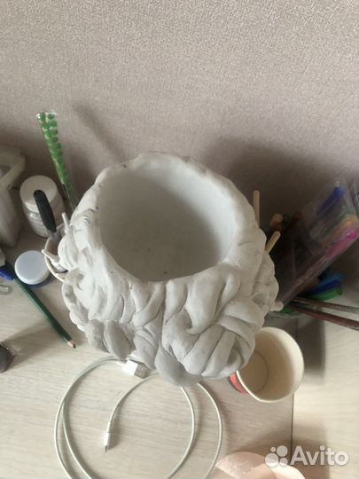 Бюст кашпо Давид из гипса