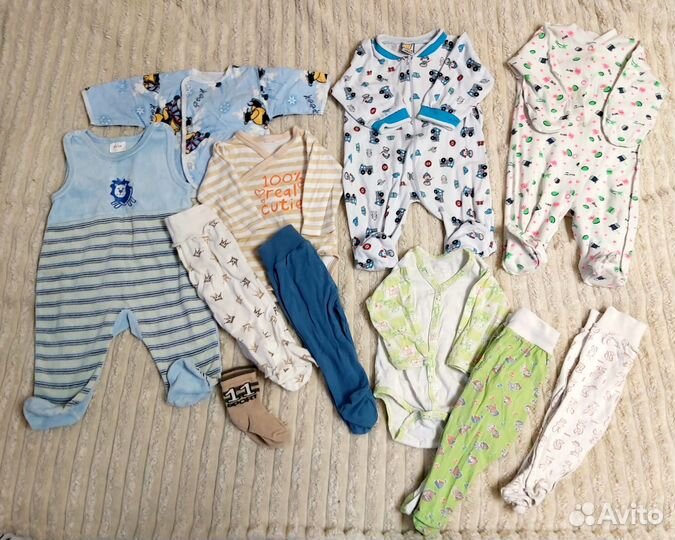 Детские вещи пакетом 62-65см 4-6месяцев