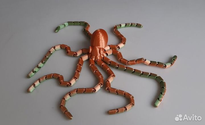 Осьминог игрушка печать на 3Д прентере