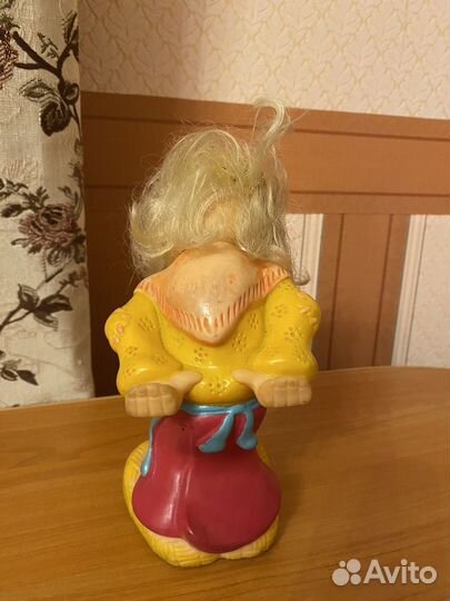 Резиновая игрушка баба-яга. СССР