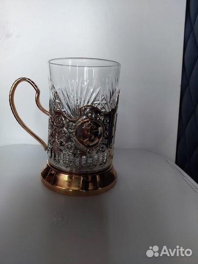 Подстаканник позолота штурвал