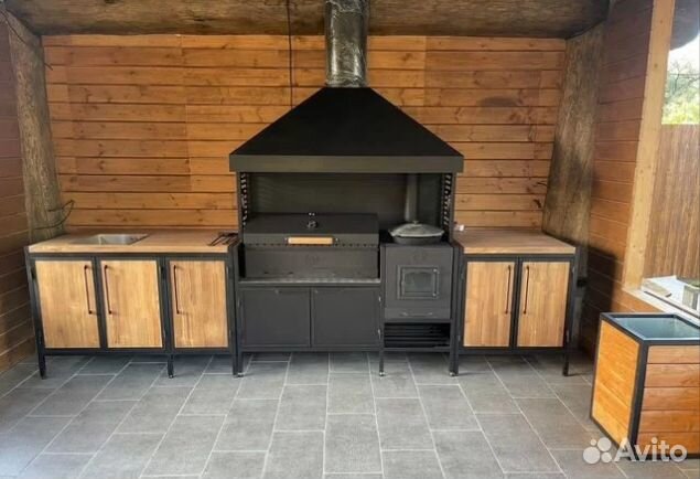 Барбекю комплекс, мангальная зона