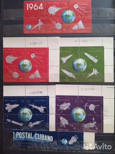 Почтовые марки Куба, Венгрия, Болгария, и др