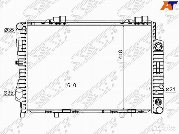 Радиатор mercedes C-class W202 2.8/3.6 93-00