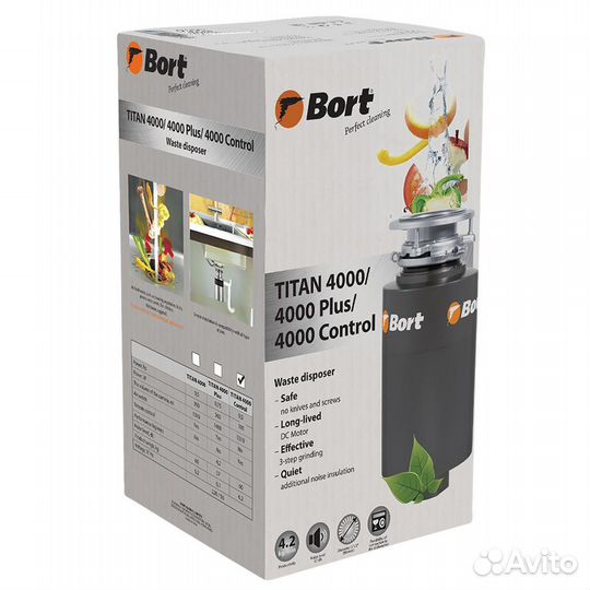 Измельчитель пищевых отходов bort titan 4000 (cont