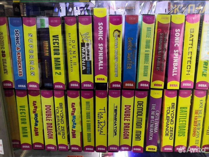 Игровые картриджи для Dendy и Sega