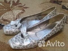 Балетки кожаные