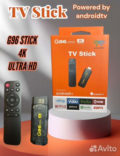 Андроид тв приставка q96 stick 4k uhd