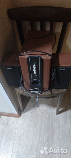 Сабвуфер и колонки sven