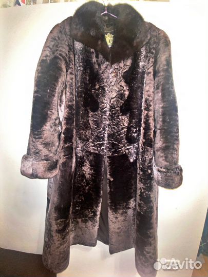 Шуба мутоновая с норкой