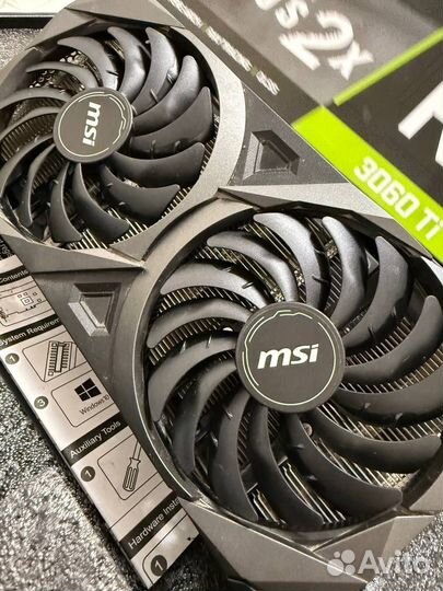 Видеокарта rtx 3060ti 8gb msi ventus2x