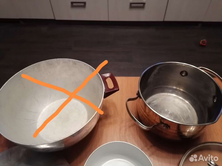 Кастрюля, Таз, Тарелки, Кружки