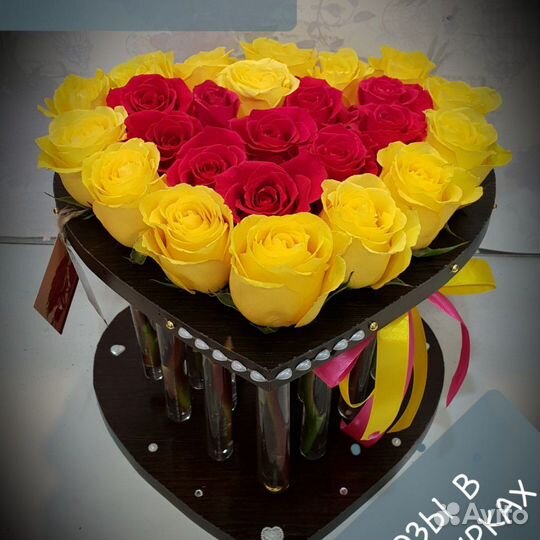 Сердце из роз