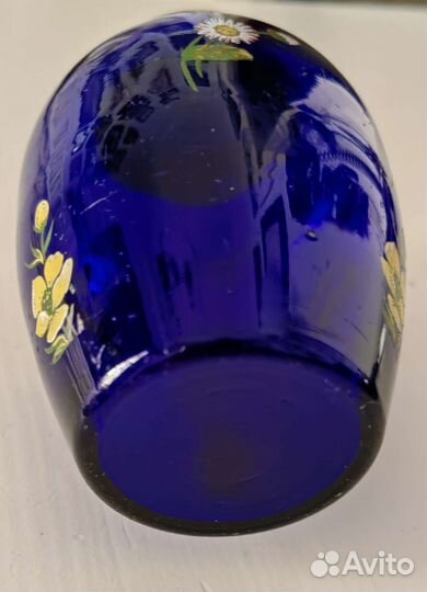 Чайница СССР, кобальтовое стекло