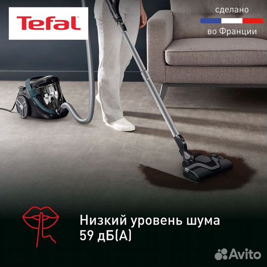 Пылесос tefal silence force cyclonic effitech tw7941ea черный, серый, серебристый