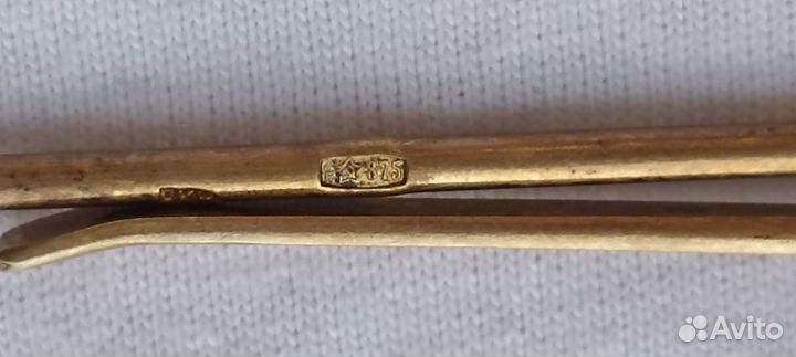 Брошки винтажные, серебро 875пр.Янтарь