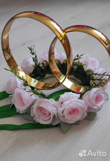 Кольца на машину свадебные